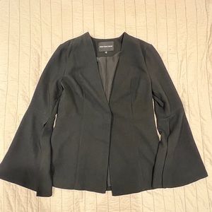 Who What Wear Black Single Button Bell Sleeve Blazer Jacket - Women’s